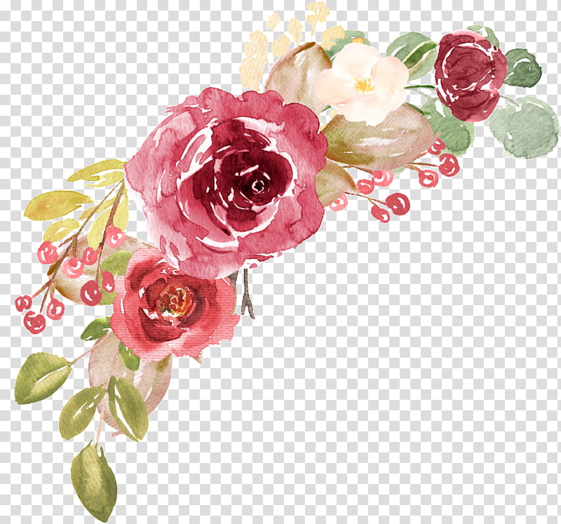 Watercolor Pink Flowers, Watercolor Painting, Watercolour Flowers, Floral Design, Flower Bouquet, Cut Flowers, Rose, Garden Roses transparent background PNG clipart