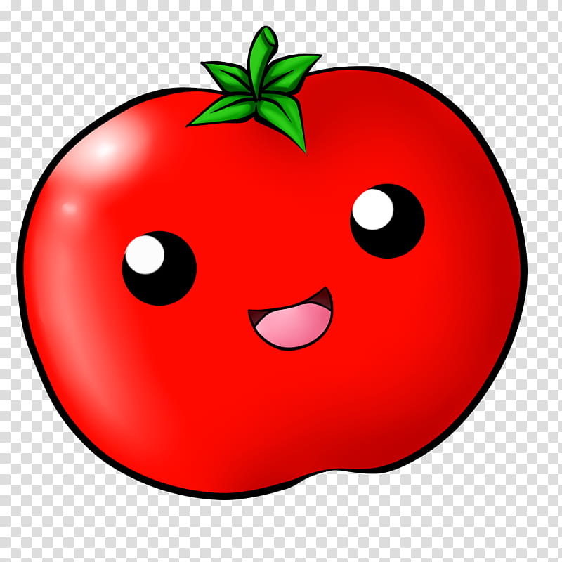 Kawaii Tomato, red tomato illustration transparent background PNG clipart