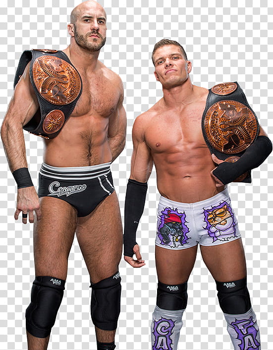 Cesaro and Tyson Kidd  Tag Team Champions transparent background PNG clipart