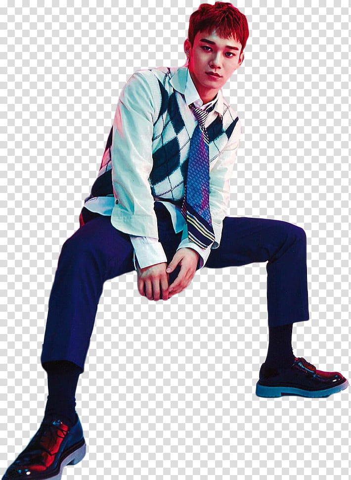 EXO CBX Magic, sitting EXO Chen transparent background PNG clipart