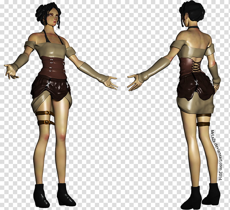 Steampunk Lady: Ingrid (Full Body) transparent background PNG clipart