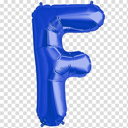 Cryba, blue letter F inflatable balloon transparent background PNG clipart