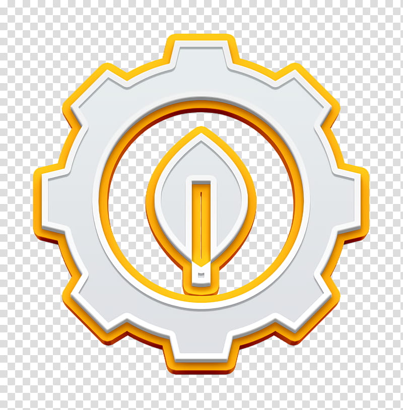 Gear icon Sustainable Energy icon Leaf icon, Emblem, Symbol, Logo, Circle, Sticker, Label transparent background PNG clipart