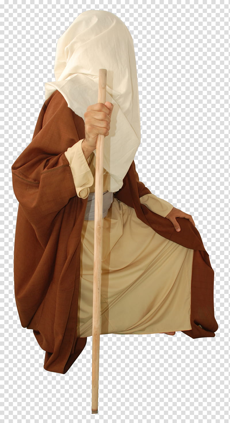 Arab old style clothes , person holding stick transparent background PNG clipart