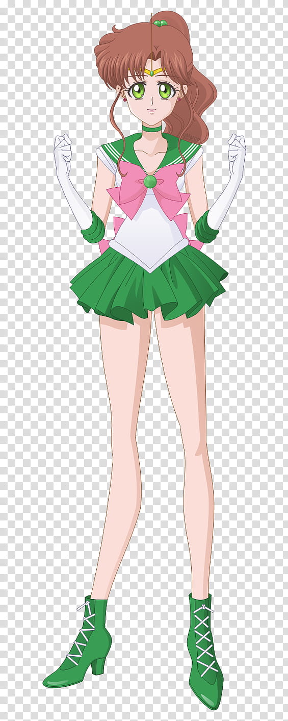 Jupiter Crystal , brown haired Sailor Moon character illustration transparent background PNG clipart