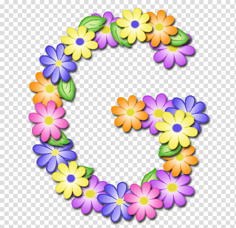 Letras , assorted-color flower letter G illustration transparent background PNG clipart