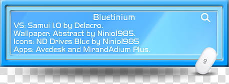 Bluetinium, white text on blue background transparent background PNG clipart