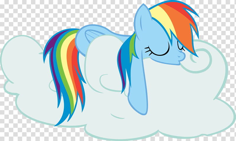 Cloud Computing, multicolored sleeping My Little Pony character illustration transparent background PNG clipart