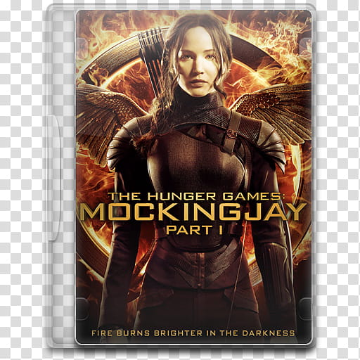 Movie Icon Mega , The Hunger Games, Mockingjay, Part , The Hunger Games Mocking Jay Part  DVD case transparent background PNG clipart