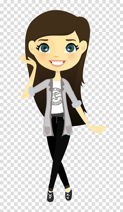 a girl standing clipart