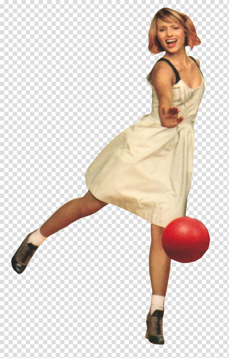 Glee Dodgeballs, woman wearing white and black thick strap dress transparent background PNG clipart