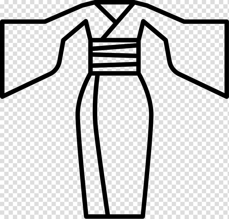 Book Black And White, Robe, Kimono, Clothing, Aangeknipte Mouw, Furisode, Yukata, Japanese Clothing transparent background PNG clipart