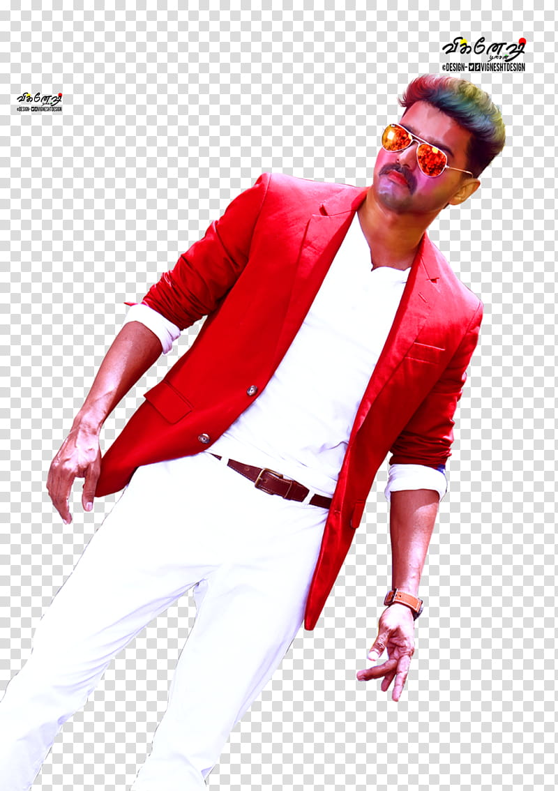 man of cuteness vijay art hd, man in red blazer on focus transparent background PNG clipart