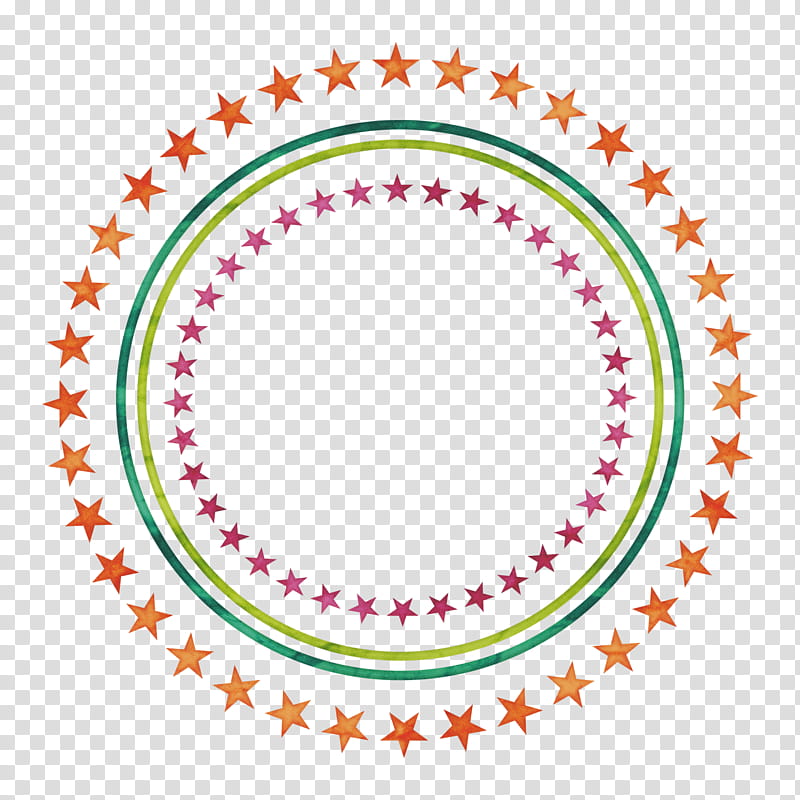 Work of Art Elements, orange, red, and green circle star transparent background PNG clipart
