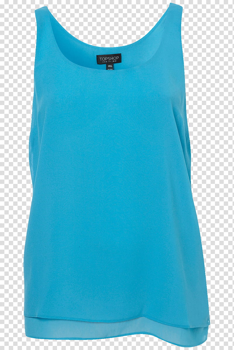 Shirts , women's blue sleeveless top transparent background PNG clipart