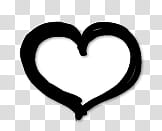 All my s, black and white heart cllip art transparent background PNG clipart