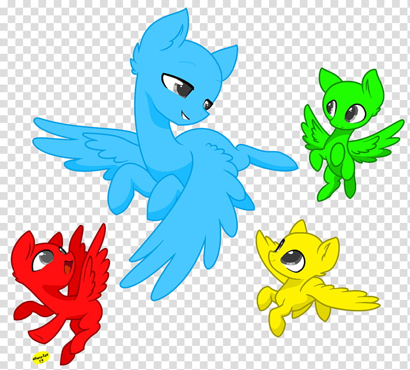 Base MLP FIM Together, blue, green, yellow, and red unicorn illustration transparent background PNG clipart