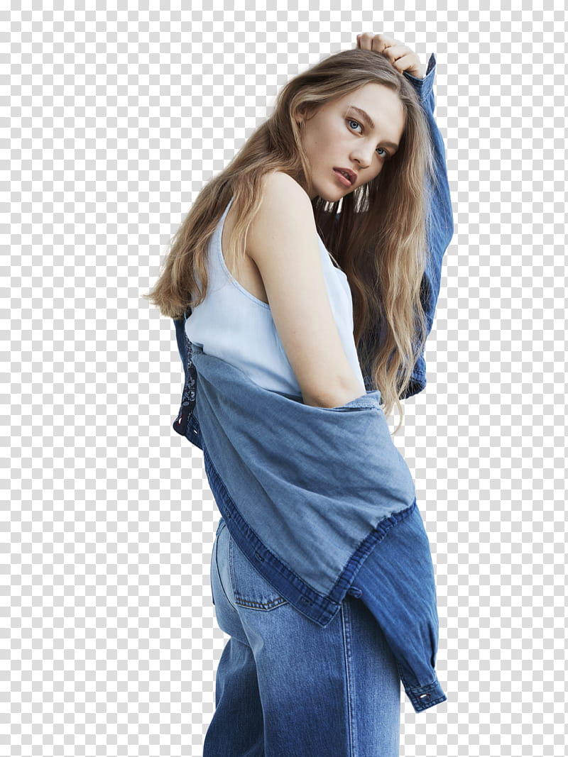 Hensgrej  Watchers , woman wearing blue-washed overall pants transparent background PNG clipart
