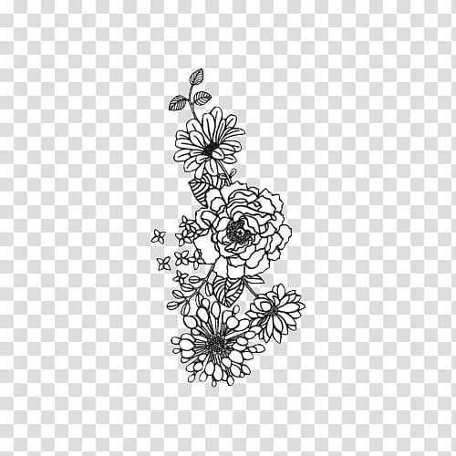 Black And White Flower, Drawing, Floral Design, Doodle, Line Art, Tattoo, Idea, 2018 transparent background PNG clipart