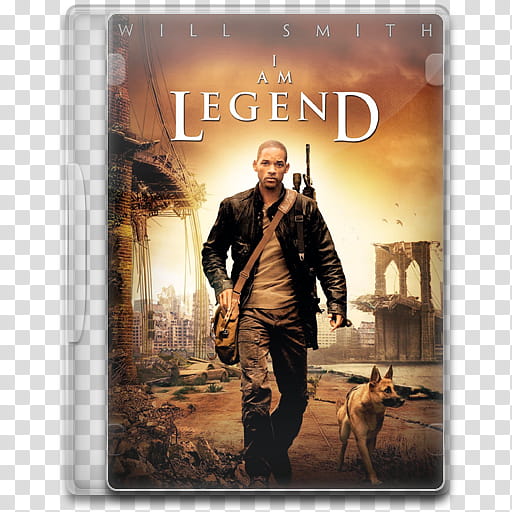 Movie Icon , I Am Legend, I Am Legend Will Smith DVD case transparent background PNG clipart