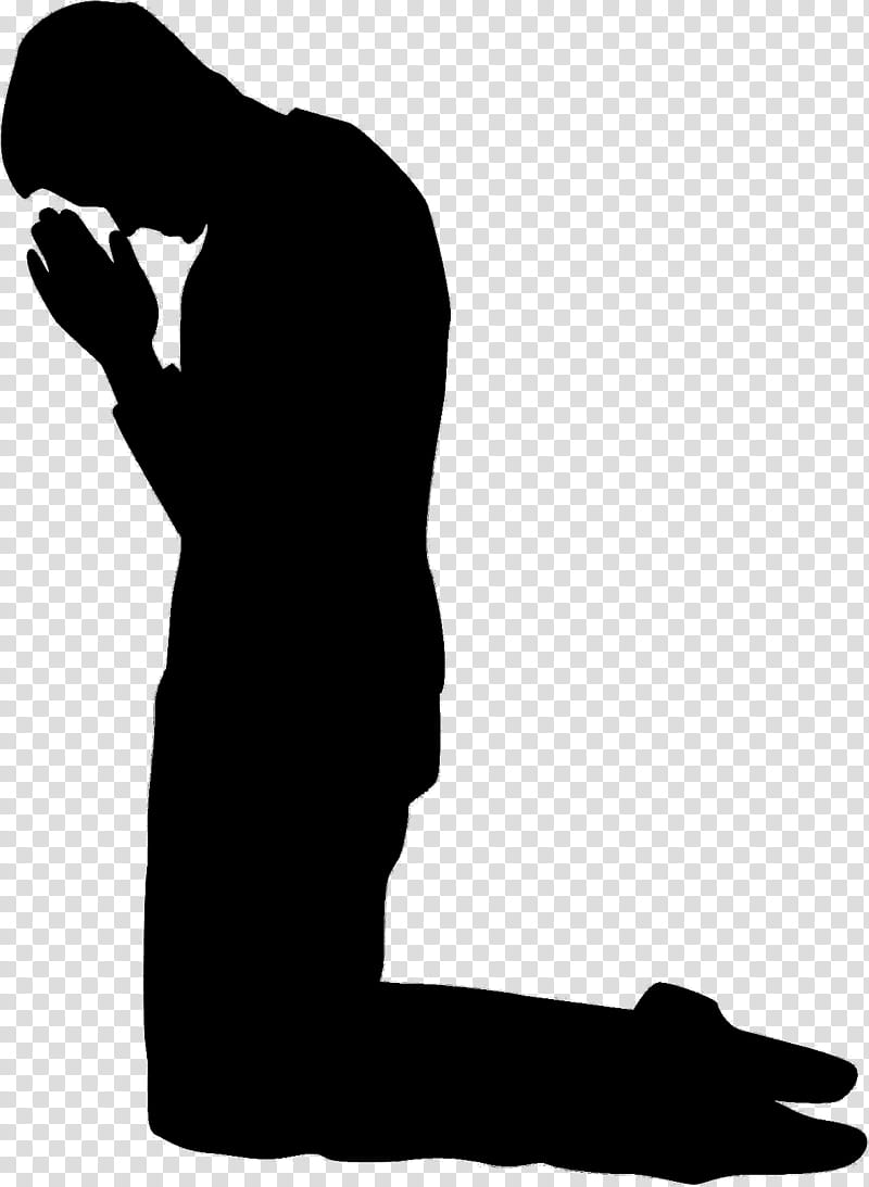 Prayer Male, Silhouette, Kneeling, Praying Hands, Drawing, Spirituality, Standing, Arm transparent background PNG clipart
