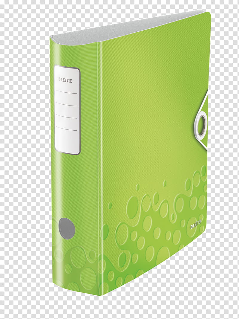 Ring Binder Green, Esselte Leitz GmbH Co KG, Leitz 180 Ordnsolid, Paper, Leitz 180 Polypropylene A4 80mm Lever Arch File, Office Supplies, File Folders, Plastic transparent background PNG clipart