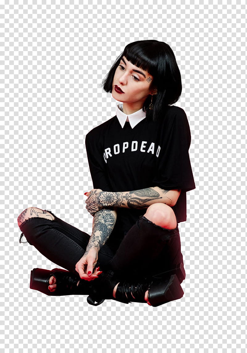 Hannah Snowdon, woman sitting with cross legs transparent background PNG clipart