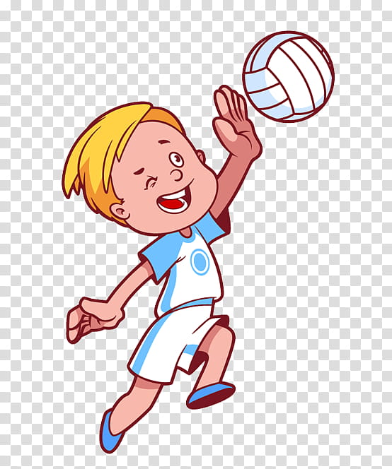 Картинка мальчик играет в волейбол