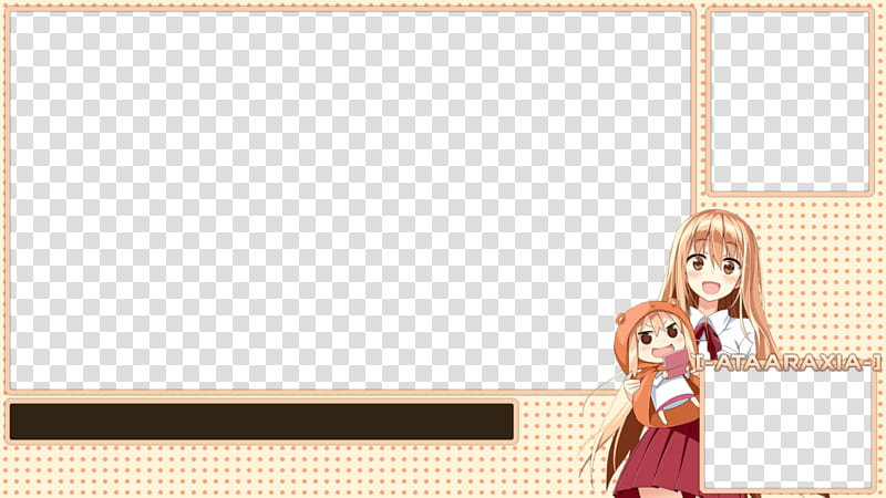 Himouto! Osu Overlay for [-Ataaraxia-], two female character graphic transparent background PNG clipart