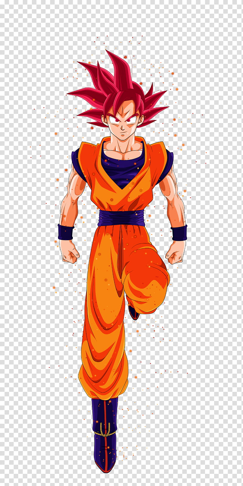 Goku Super Saiyajin Dios transparent background PNG clipart