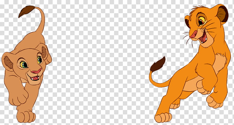 Nala and Simba Cleanup transparent background PNG clipart