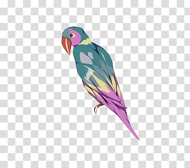 Watchers, green, pink, and beige parrot illustration transparent background PNG clipart