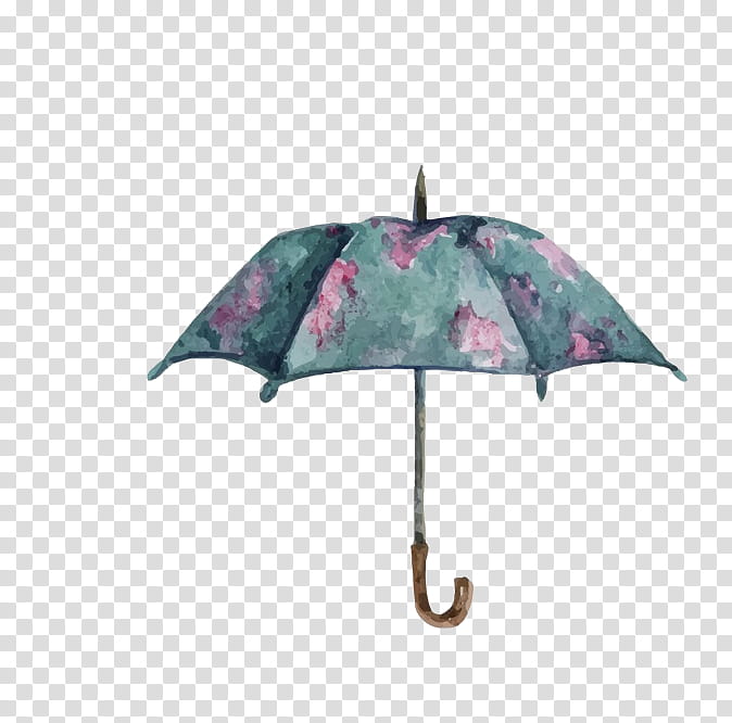 Green Leaf, Umbrella, Blue, Color, White, Ombrelle, Cartoon, Pink transparent background PNG clipart