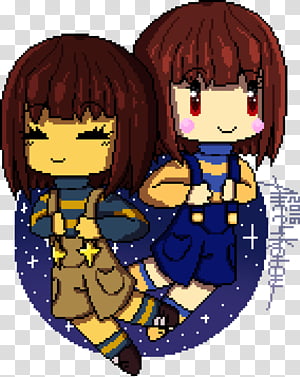 Outertale Frisk And Chara Transparent Background Png Clipart Hiclipart - outertalecharaundertale roblox