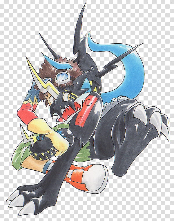 Davis into Raidramon, Digimon Tai character illustration transparent background PNG clipart
