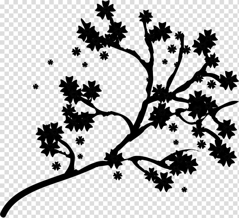 Tree Branch Silhouette, Leaf, Plants, Twig, Flower, Plant Stem, Bladnerv, Root transparent background PNG clipart