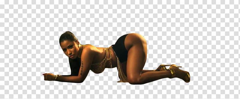 Nicki Minaj Anaconda, woman kneeling transparent background PNG clipart