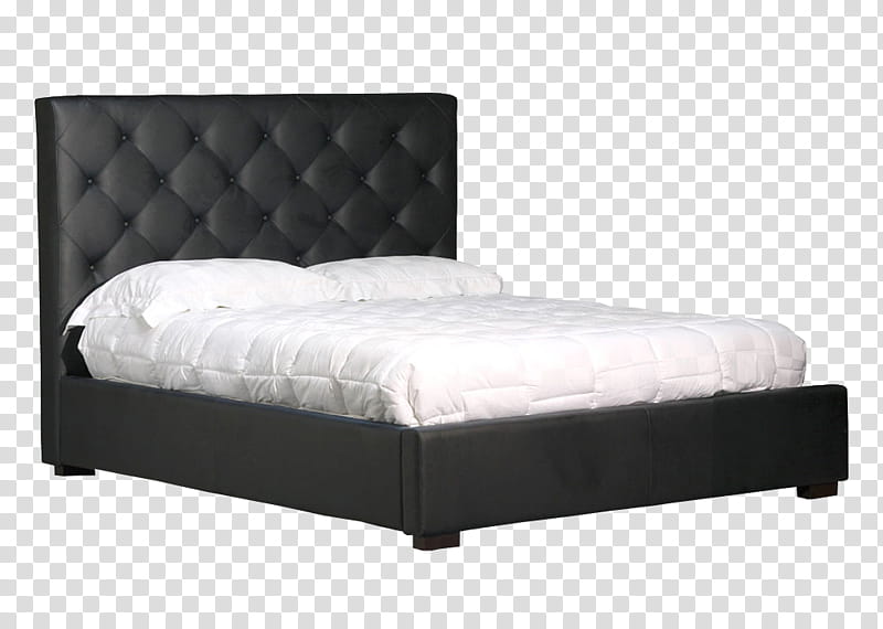 Tufted Black Leather Bed Transparent Background Png Clipart