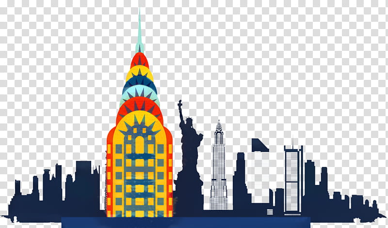 New York City, Manhattan, Skyline, Drawing, Silhouette, Cityscape, Watercolor Painting, Landmark transparent background PNG clipart