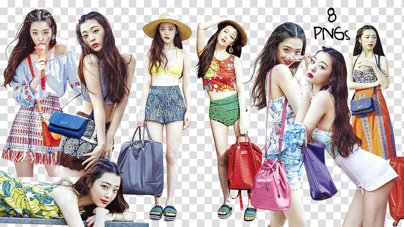 FX Sulli Ceci Magazine HQ, woman wearing assorted clothes collage transparent background PNG clipart