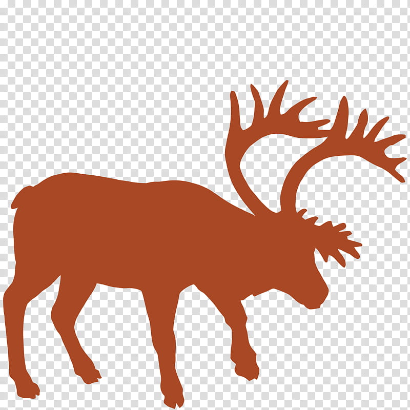 Reindeer, Animal Track, Muskox, Silhouette, Drawing, Elk, Antler, Moose transparent background PNG clipart