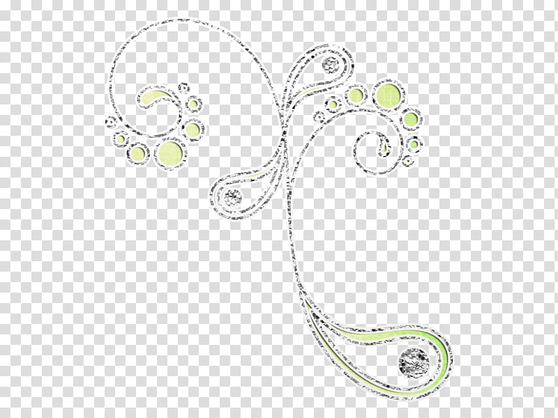 Dreamy, green and gray floral scrolled graphic transparent background PNG clipart