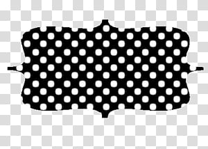 etiquetas, black and white polka dots décor transparent background PNG clipart thumbnail
