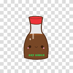 Cute, soy sauce bottle illustration transparent background PNG clipart