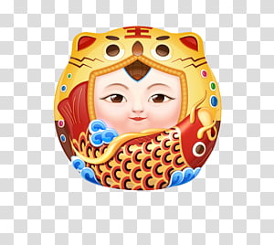 Creative,  Cartoon, Creative Work, Avatar, Orange, Head, Ceramic transparent background PNG clipart thumbnail