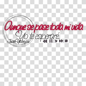 Yo te esperare, red and white text transparent background PNG clipart