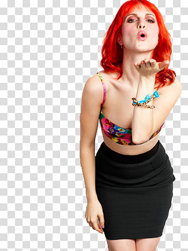Hayley Williams Paramore s, Hayley Williams blowing a kiss transparent background PNG clipart