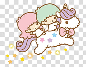 Little Twin Stars, Magical Unicorn transparent background PNG clipart