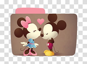 Folders en Bien Cutes D, closed Minnie and Mickey Mouse folder transparent background PNG clipart thumbnail