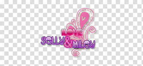 TEXT I love Selly Y Miley transparent background PNG clipart